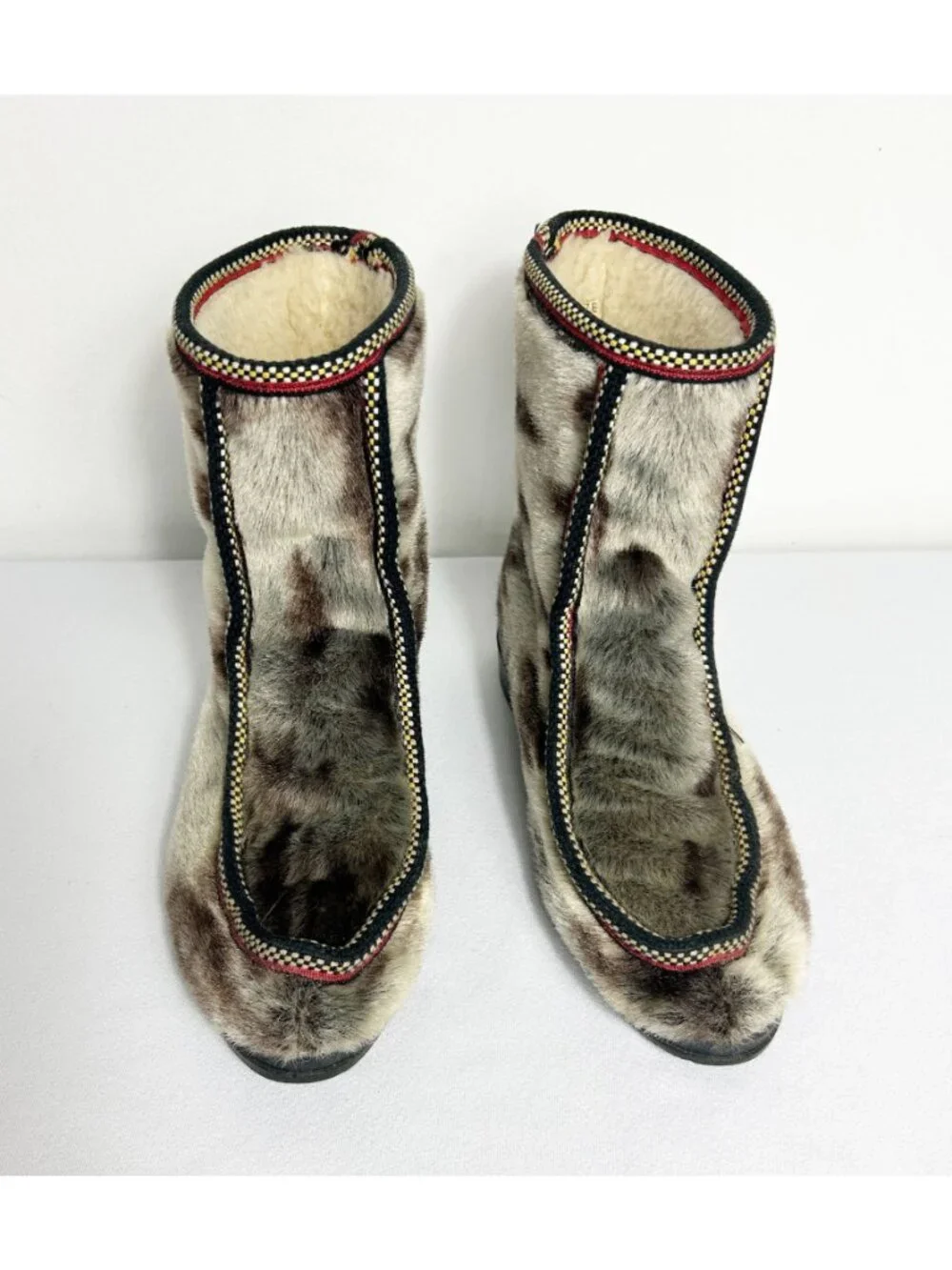 Vintage 70s Women's Dunham’s Eskipades Faux Fur Mukluk Après Ski Boots - Sz 8